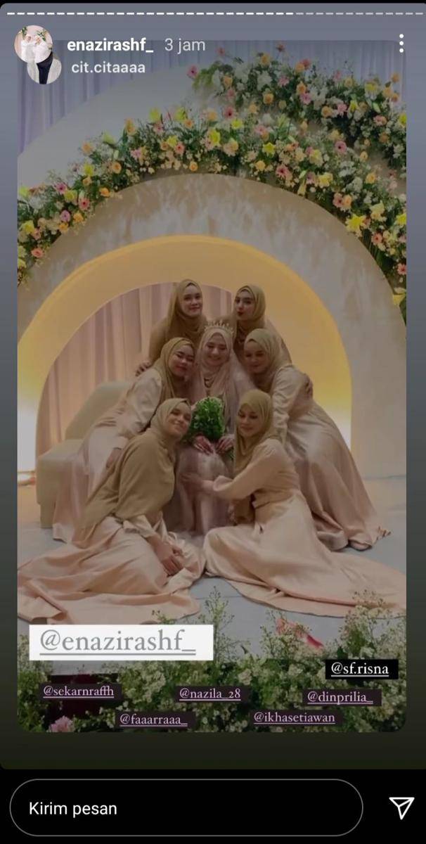 Resepsi pernikahan Ameer dan Zira (instagram.com/enazirashf)
