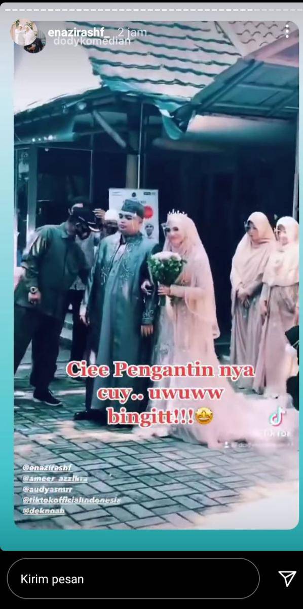 Resepsi pernikahan Ameer dan Zira (instagram.com/enazirashf)