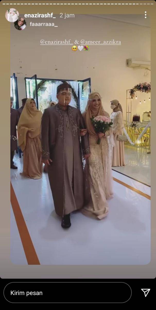 Resepsi pernikahan Ameer dan Zira (instagram.com/enazirashf)