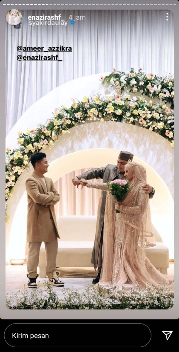 Resepsi pernikahan Ameer dan Zira (instagram.com/enazirashf)