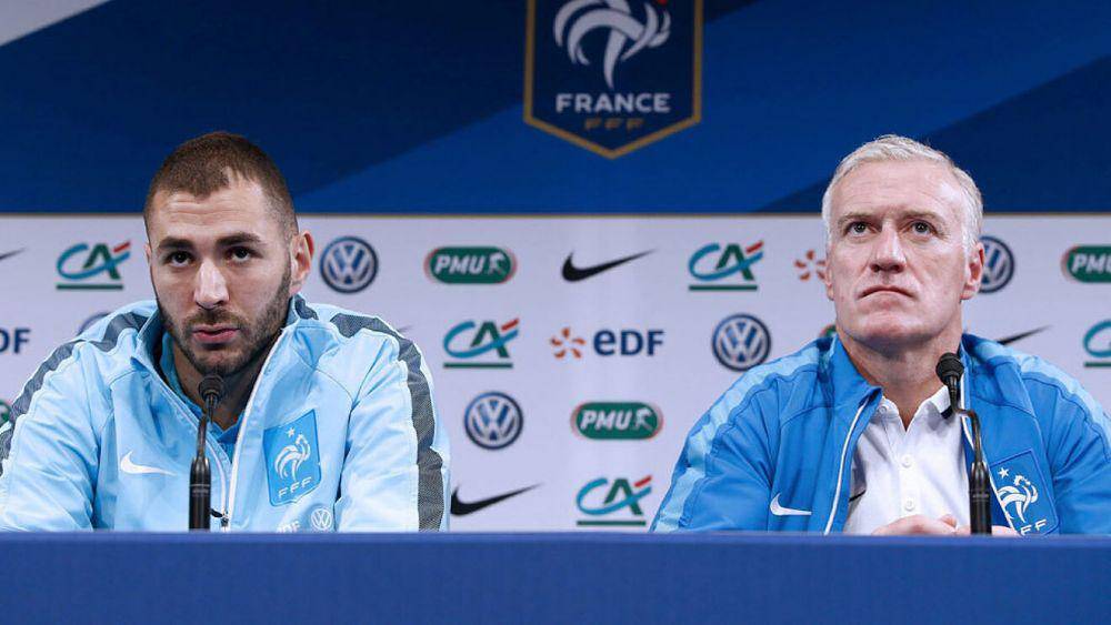 potret Karim Benzema bersama Didier Deschamps(marca.com)