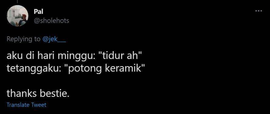curhat pengganggu hari libur (twitter.com/sholehots)