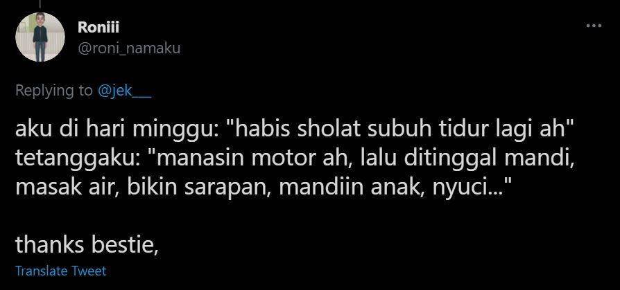 curhat pengganggu hari libur (twitter.com/roni_namaku)