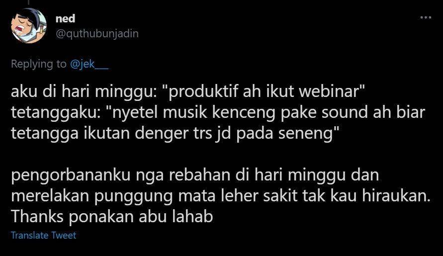 curhat pengganggu hari libur (twitter.com/quthubunjadin)
