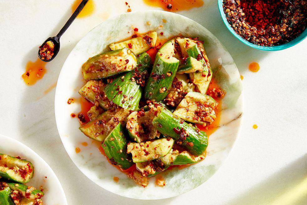 Cucumber with chili oil (delish.com/Joel Goldberg)