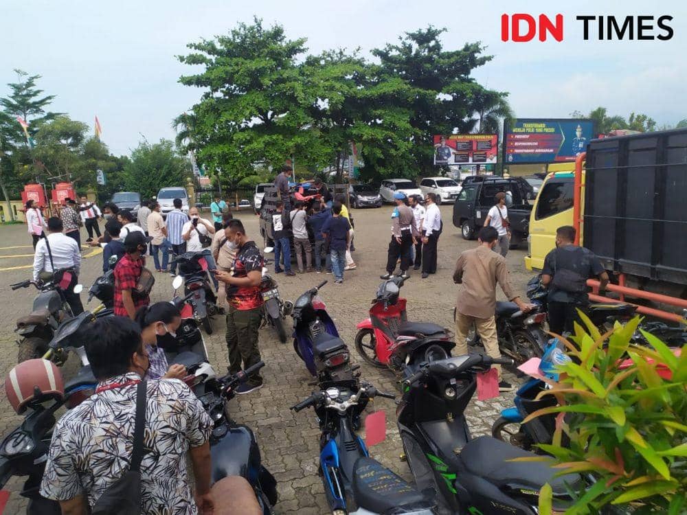 Ekpose penyerahan barang bukti C3 Polda Lampung (IDN Times/Tama Yudha Wiguna)