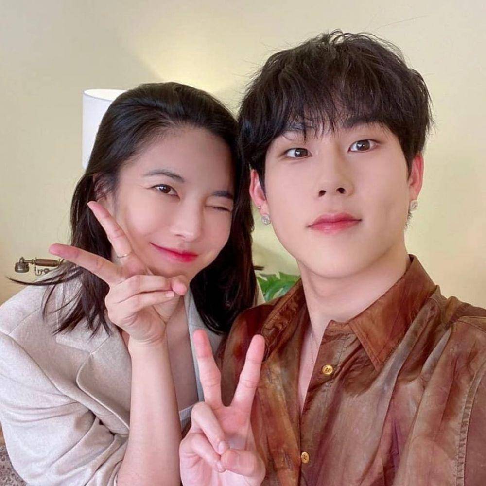 Kim Yoon Ji bersama Joohoney Monsta X (instagram.com/_yunjeekim_)