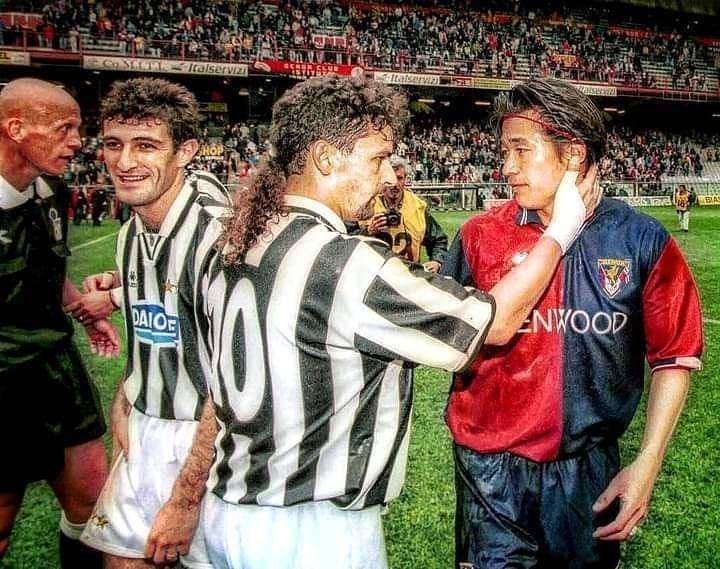 Kazu Miura dan Roberto Baggio (Instagram.com/gratianho)