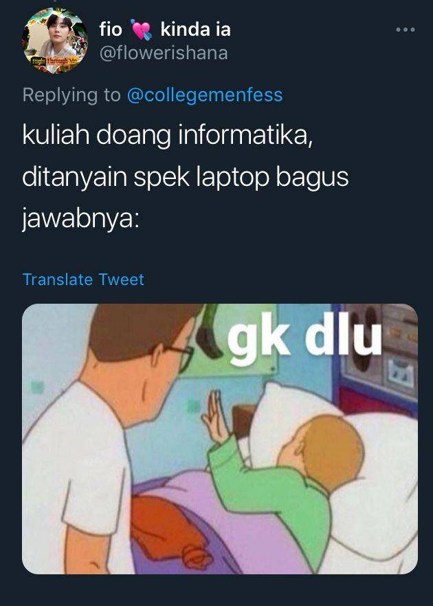 tweet jurusan kuliah (twitter.com/flowerishana)