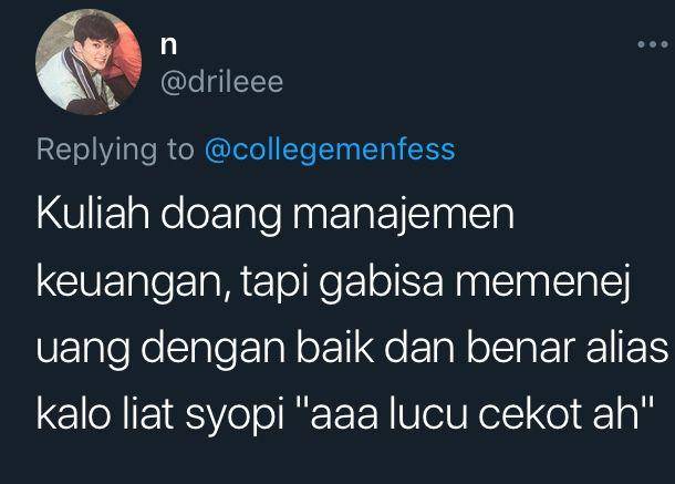 tweet jurusan kuliah (twitter.com/drileee)