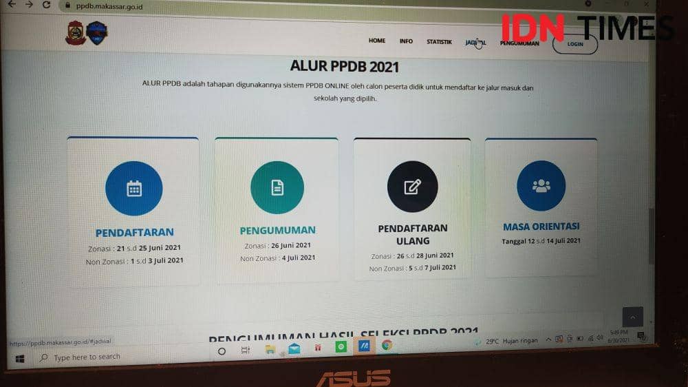 Jadwal pendaftaran PPDB Makassar. IDN Times/Asrhawi Muin
