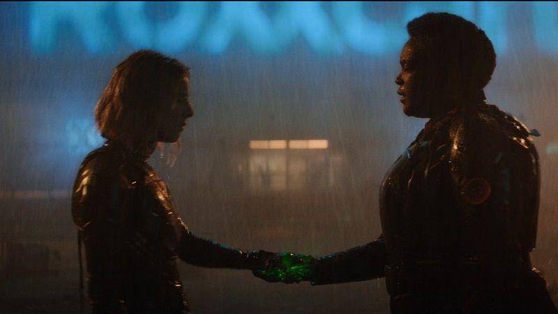 Sylvie menggunakan kekuatannya pada Hunter B-15. Disney+ Hotstar/Loki