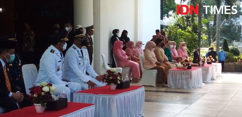 Suasana dalam upacara HUT Kota Medan ke-431 (IDN Times/Indah Permata Sari)