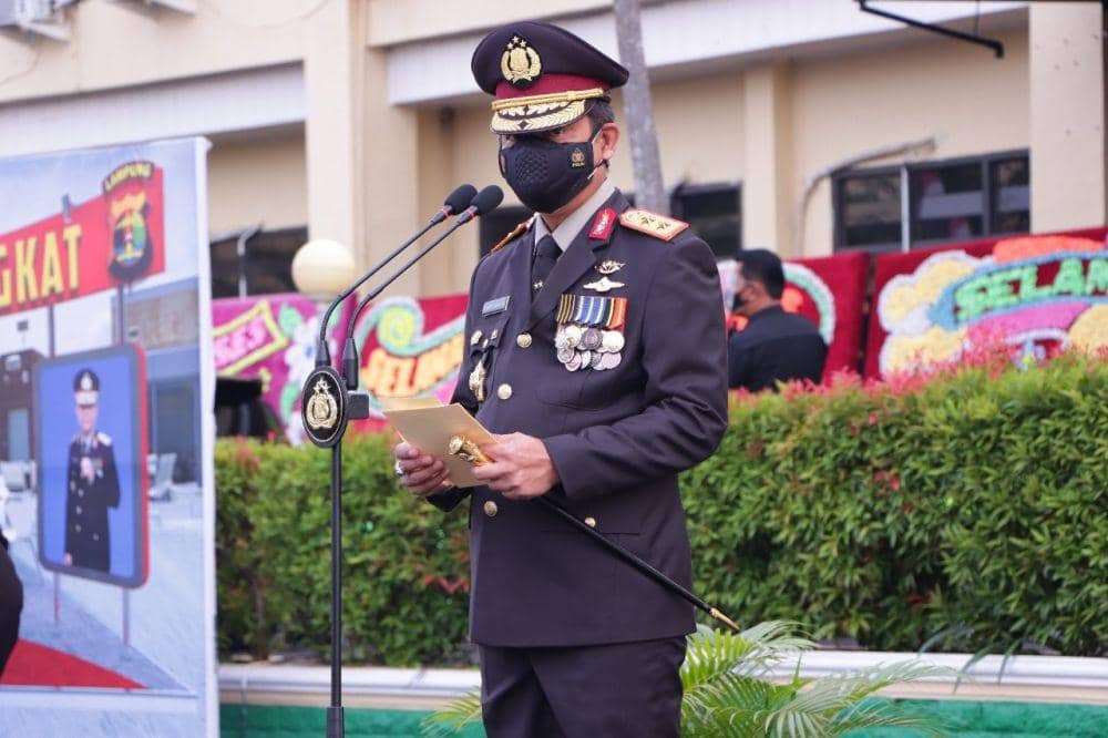 656 personel Polda Lampung terima kenaikan pangkat (IDN Times/Istimewa)