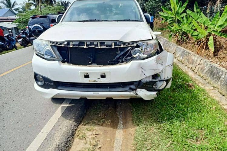 Mobil Dinas Wabub Nunukan Laka Lantas hingga Pemotor Kakinya Putus