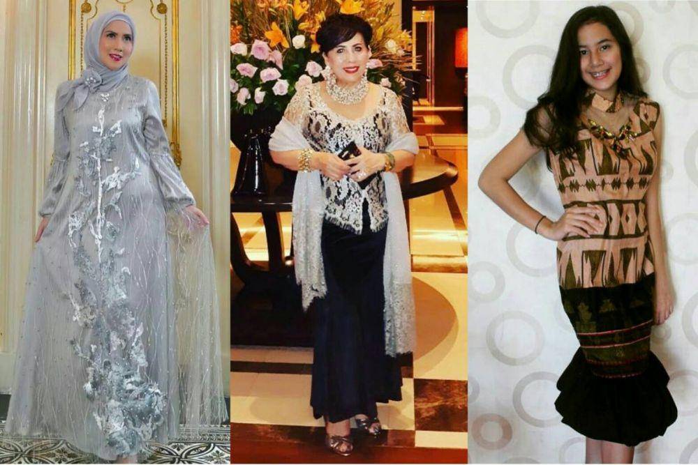 Busana kondangan ala Keluarga Venna Melinda (instagram.com/vennamelindareal/ | instagram.com/rachmaayumade/|instagram.com/rachmaayumade/)