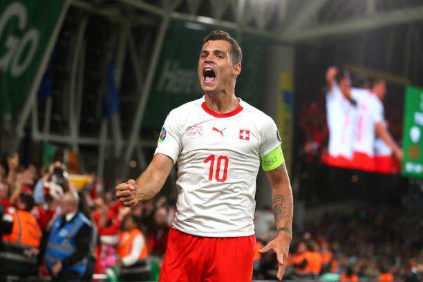 potret Granit Xhaka bersama Timnas Swiss(justarsenal.com)