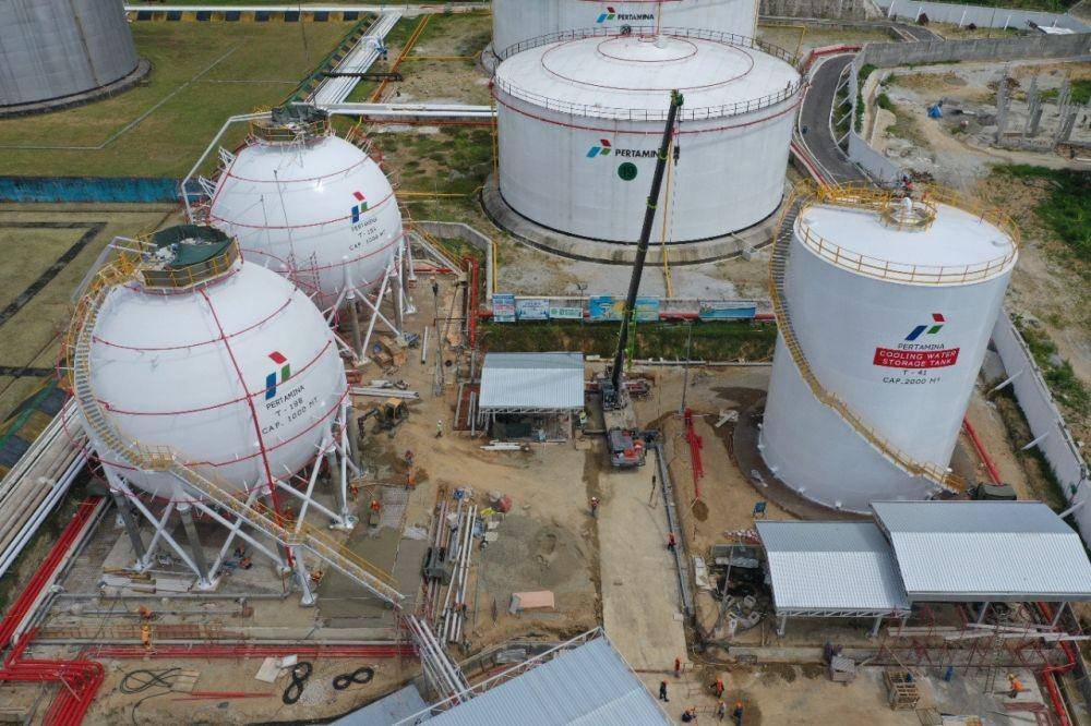 PT Pertamina (Persero) tengah menuntaskan pembangunan infrastruktur Terminal LPG di Wayame, Ambon Provinsi Maluku berkapasitas total 2.000 Metrik Ton (MT). (Dok. Pertamina)