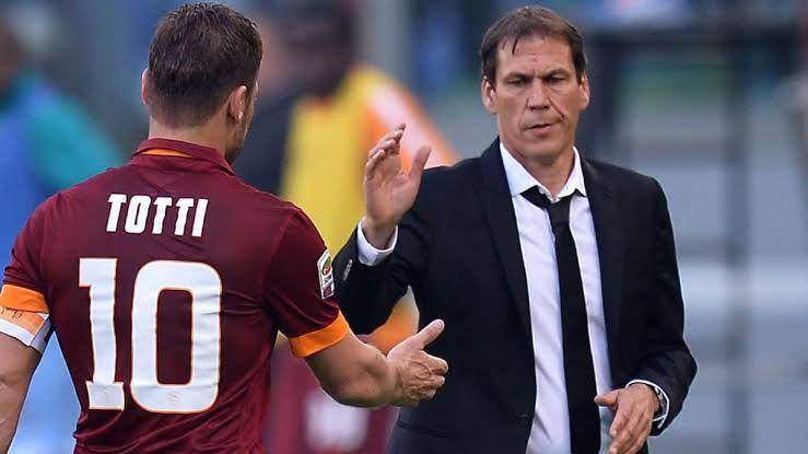 Francesco Totti dan Rudi Garcia (eurosport.com)