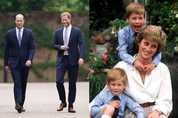 10 Momen Haru Prince William dan Harry Resmikan Patung Baru Lady Diana