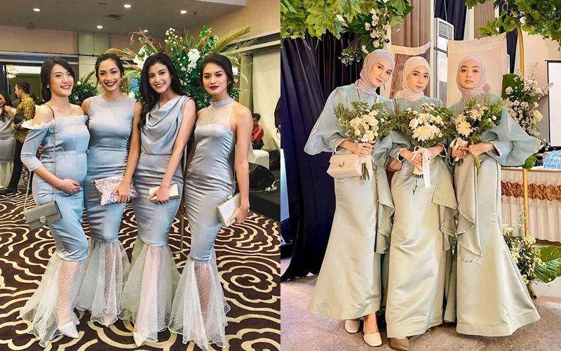 Gaya bridesmaid Anissa Aziza dan Richa Etika Ulhaq (instagram.com/anissaaziza | instagram.com/richaeu)