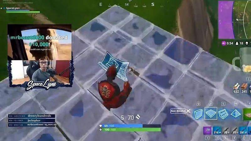 Momen SpaceLyon menerima $10 ribu dari Mr. Beast. (sportskeeda.com)