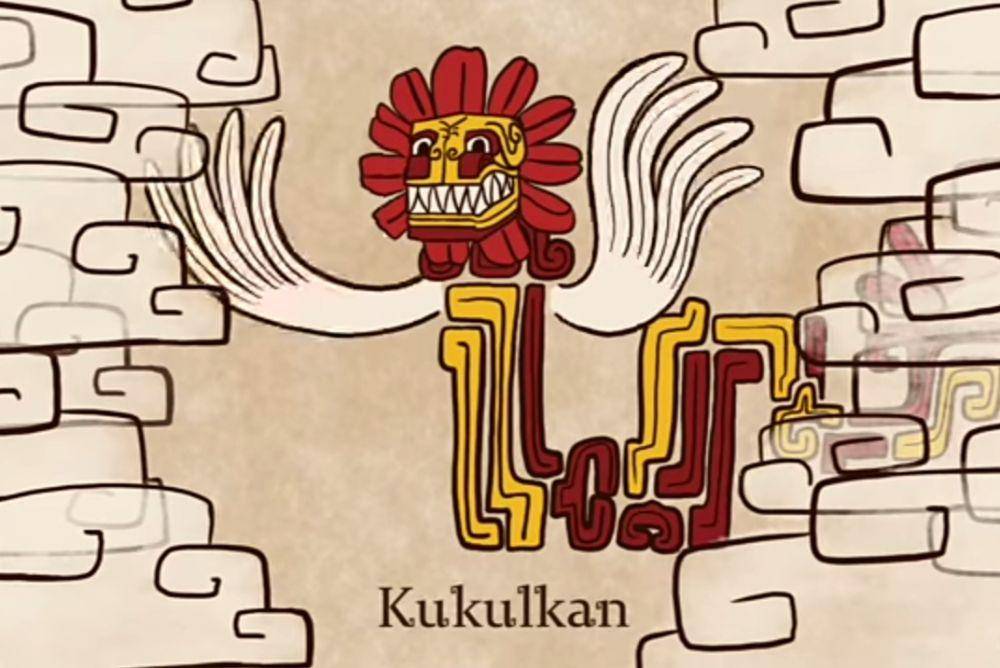 Ilustrasi dewa ular berambut (dok.youtube.com/The History of Chocolate)