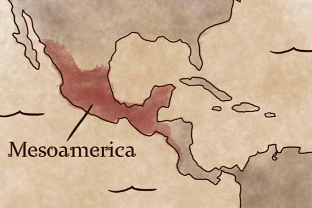 Ilustrasi peta mesoamerika (dok.youtube.com/Documentary Dark Side of Chocolate)
