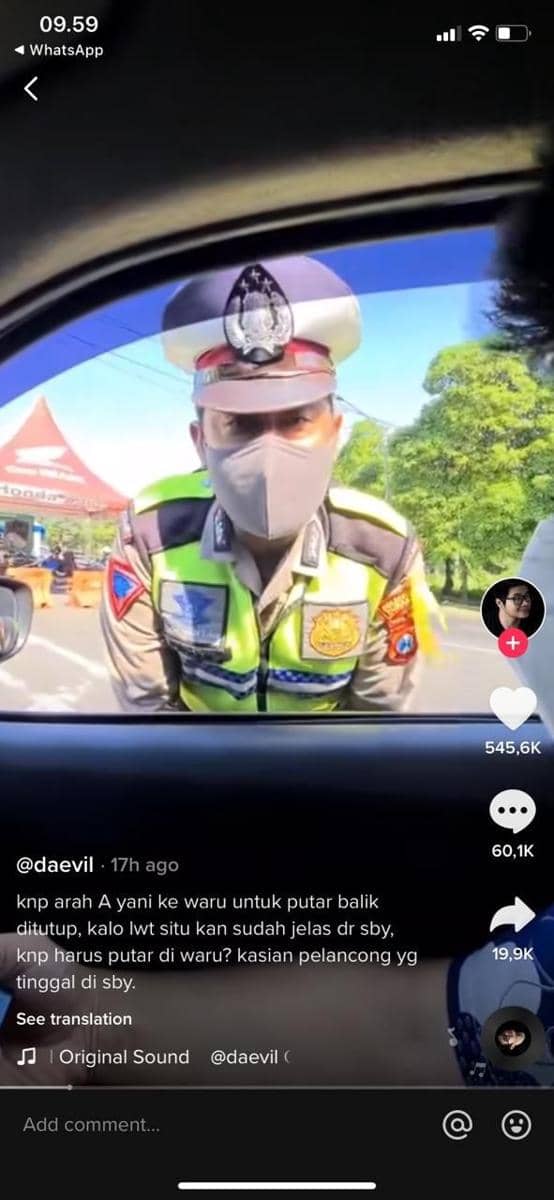 Tangkapan layar vedeo TikTok viral. Dok. Istimewa.