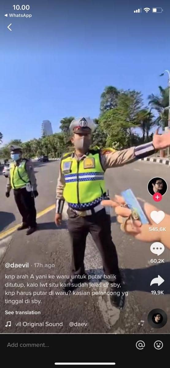 Tangkapan layar vedeo TikTok viral. Dok. Istimewa.