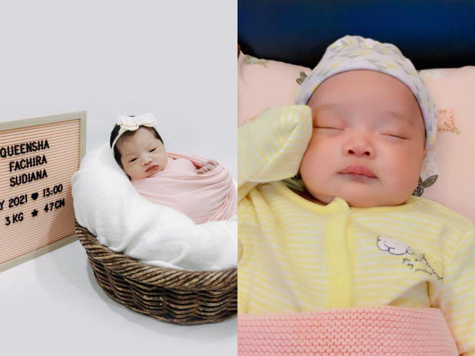 10 Potret Gemas Baby Queensha, Putri Pertama Influencer Rica Andriani