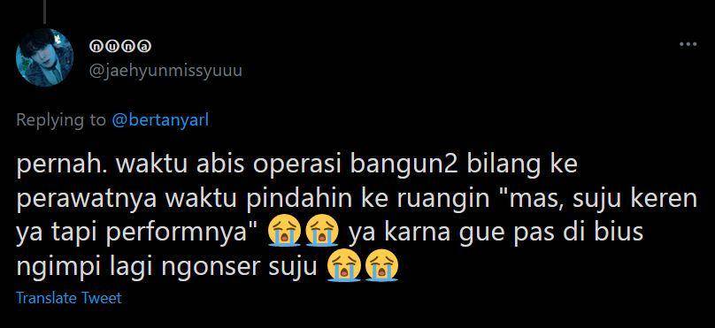 pengalaman lucu netizen pasca operasi (twitter.com/jaehyunmissyuuu)