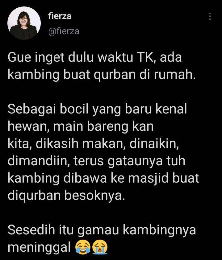 Tweet kocak qurban (twitter.com/fierza)