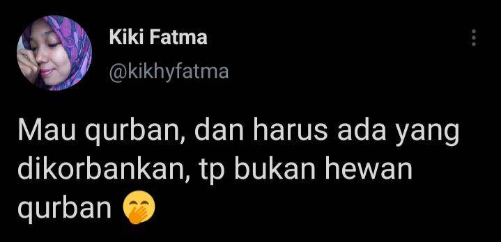 Tweet kocak qurban (twitter.com/kikhyfatma)