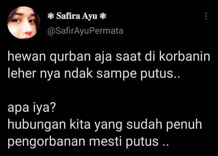 Tweet kocak qurban (twitter.com/SafirAyuPermata)