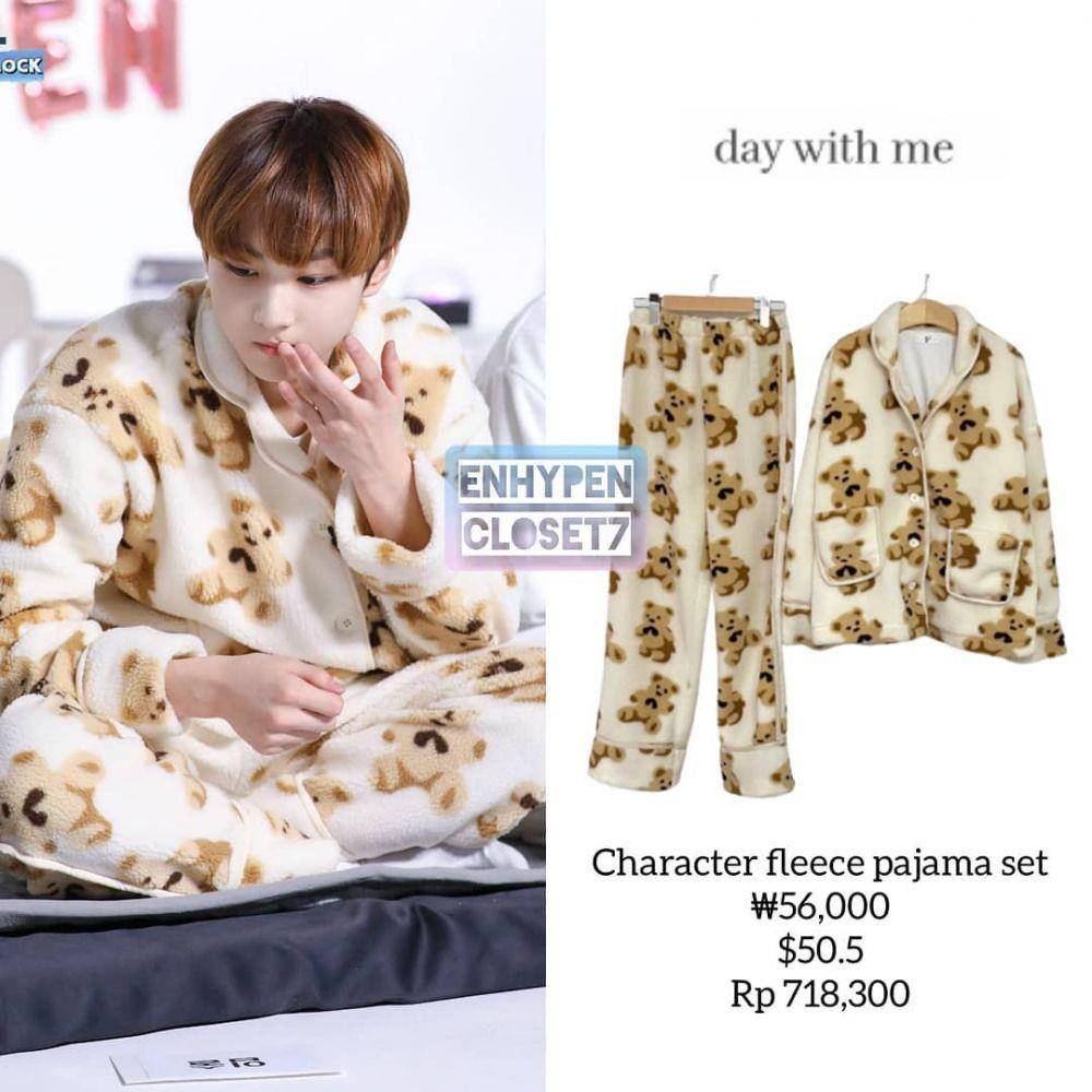 Harga baju tidur Jungwon Enhypen di EN-O'CLOCK (instagram.com/enhypen_closet7)