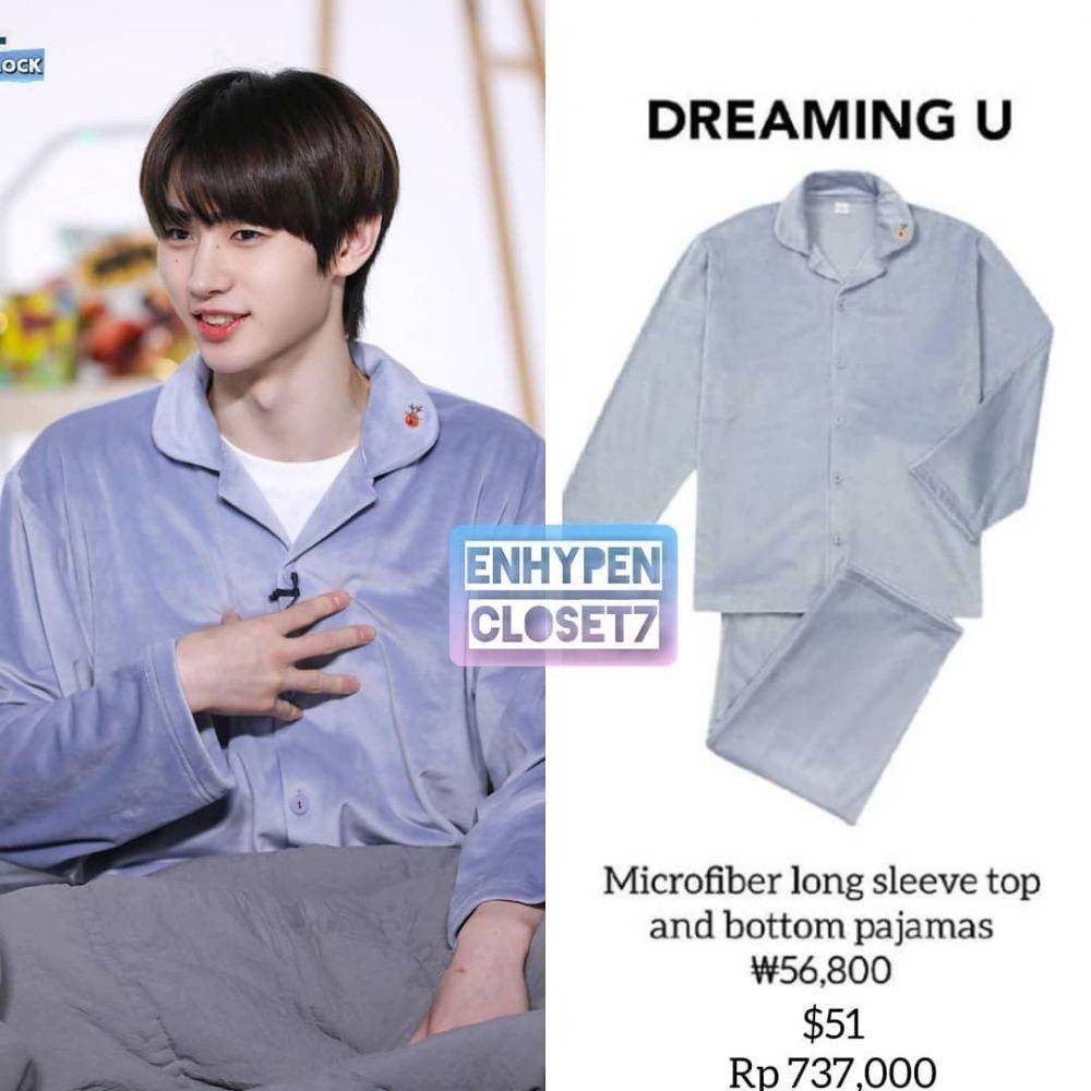 Harga baju tidur Sunghoon Enhypen di EN-O'CLOCK instagram.com/enhypen_closet7)