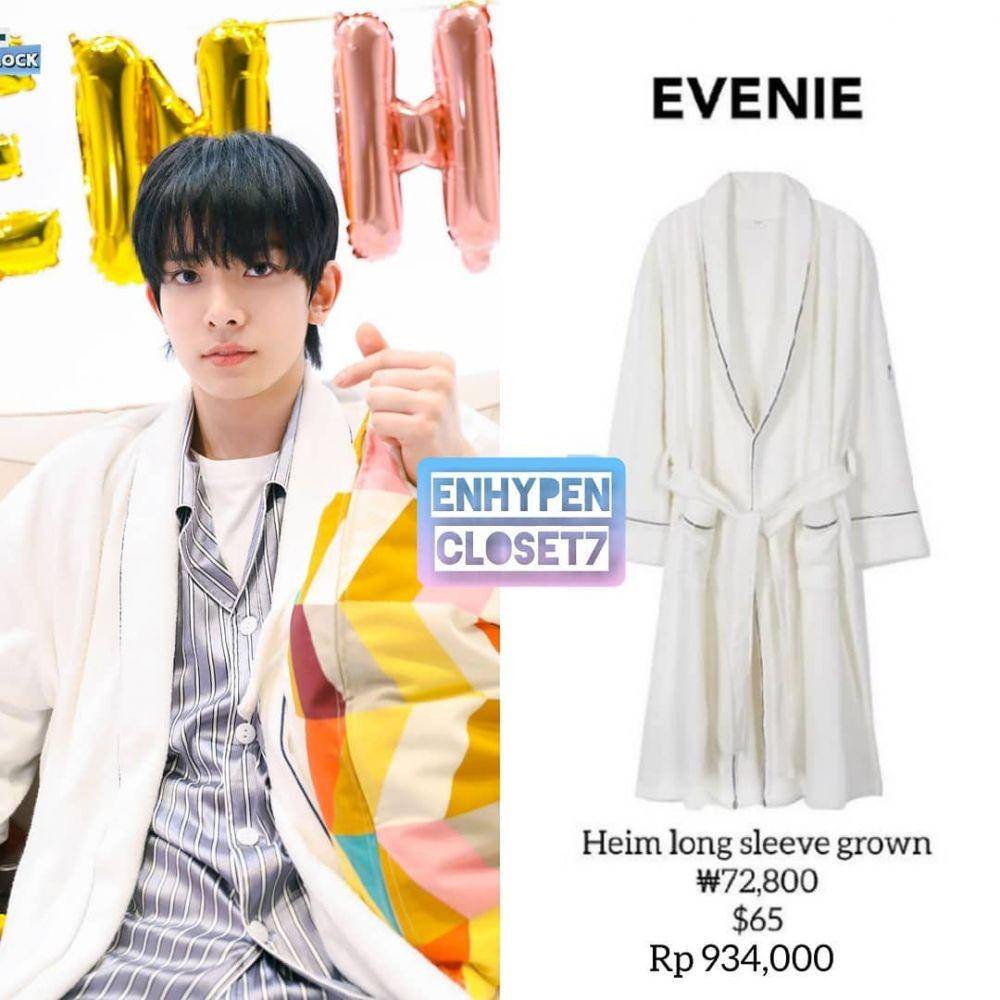 Harga baju tidur Heesung Enhypen di EN-O'CLOCK (instagram.com/enhypen_closet7)