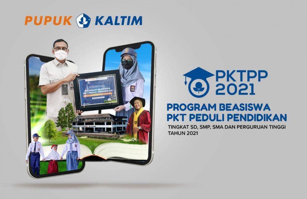 PT Pupuk Kalimantan Timur (PKT) kembali menyalurkan beasiswa PKT Peduli Pendidikan (PKTPP) tahun 2021 bagi 36 siswa berprestasi dari keluarga kurang mampu secara finansial di Kota Bontang. (Dok. Pupuk Kaltim)