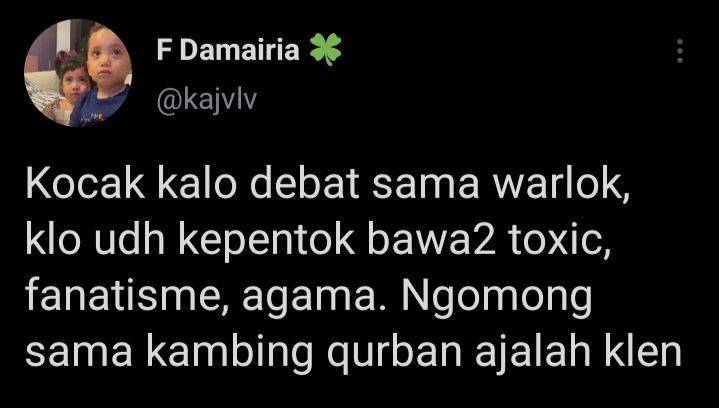 Tweet kocak qurban (instagram.com/kajvlv)