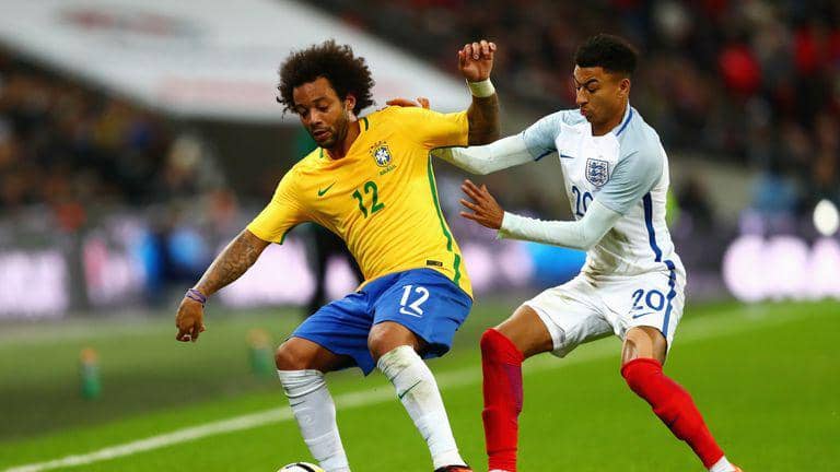 Potret laga Inggris menghadapi Brasil (skysports.com)