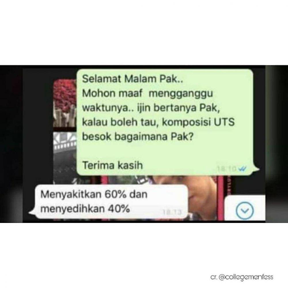 chat kocak dosen dan mahasiswa (instagram.com/unsil_heureuy)