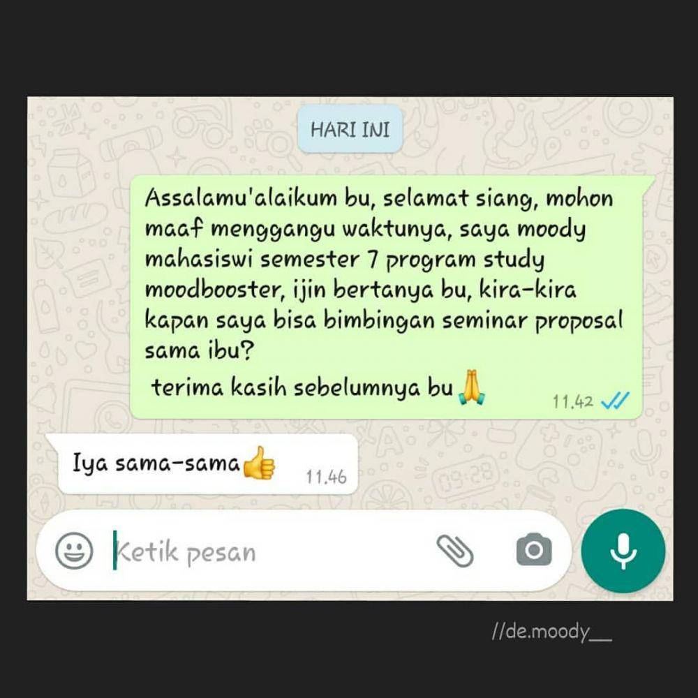 chat kocak dosen dan mahasiswa (instagram.com/unsil_heureuy)