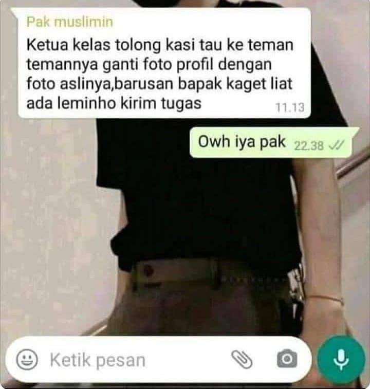 chat kocak dosen dan mahasiswa (instagram.com/unsil_heureuy)