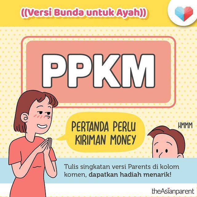 meme plesetan PPKM (instagram.com/theasianparent_id)