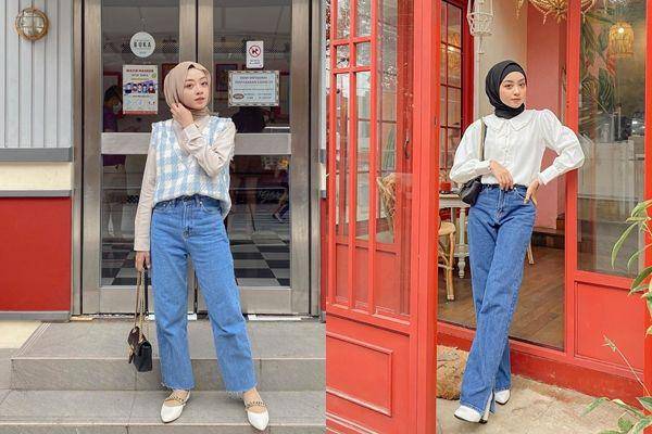 Padu padan bawahan denim pants ala Meirani Amalia (instagram.com/meiraniap)
