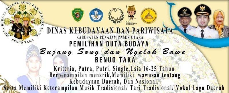 Pemilihan Duta Budaya Bujang Song dan Ngelok Bawe Benuo Taka 2021 (Dok.Disbudpar.PPU)