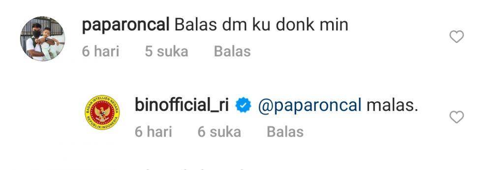 balasan komentar BIN (instagram.com/binofficial_ri)