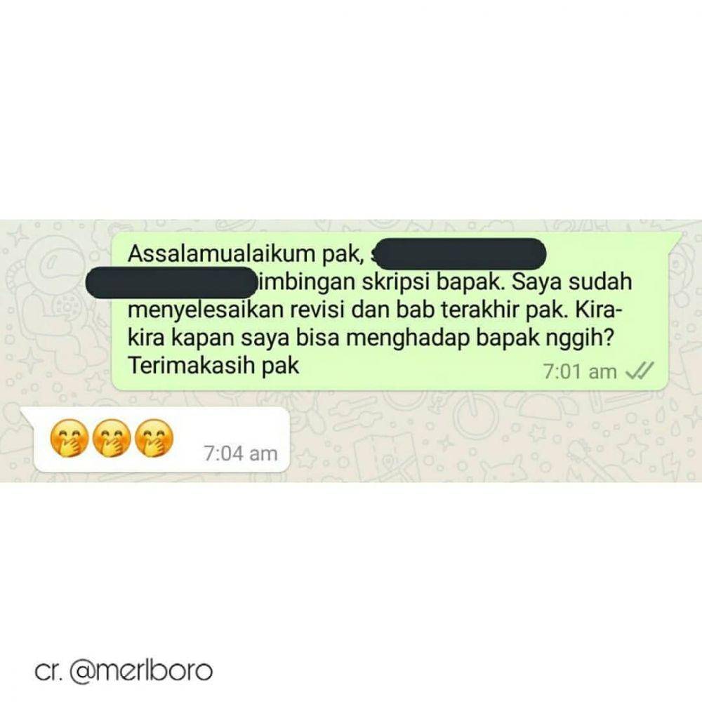 chat kocak dosen dan mahasiswa (instagram.com/unsil_heureuy)