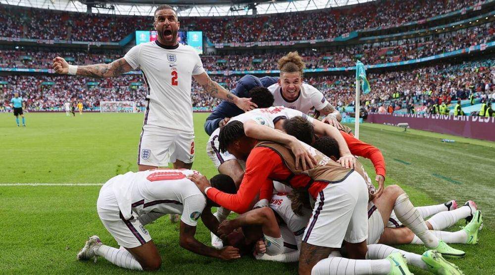 Inggris belum pernah kalah di Wembley dalam waktu normal di turnamen mayor. (indianexpress.com)